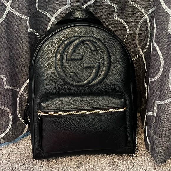Gucci black leather soho chain backpack - Picture 4 of 17